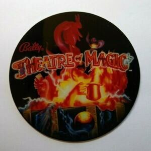 Theatre Of Magic Pinball COASTER Promo Original NOS Plastic Magicians 1995
